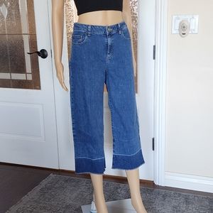MICHAEL KORS WIDE LEG CROPPED JEANS SZ 6